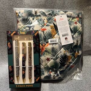 🐆 Lug Wildlife Cream Tumbler and Wildlife Pen Set.